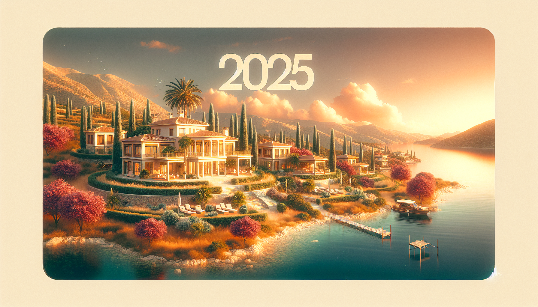 G枚l kenar谋nda l眉ks villalar, 2025 yaz谋s谋.